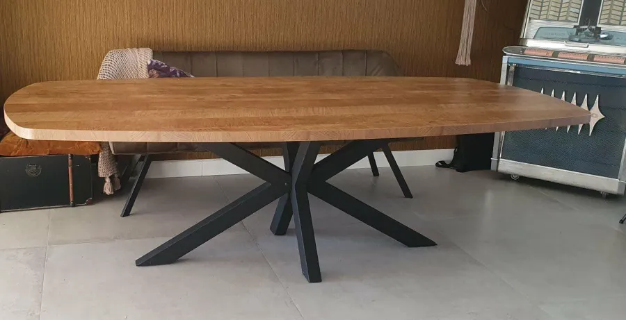 WoonMax Eettafel Deens ovaal Costa 250x128 cm - old teak