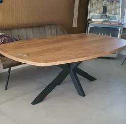 WoonMax Eettafel Deens ovaal Costa 250x128 cm - old teak