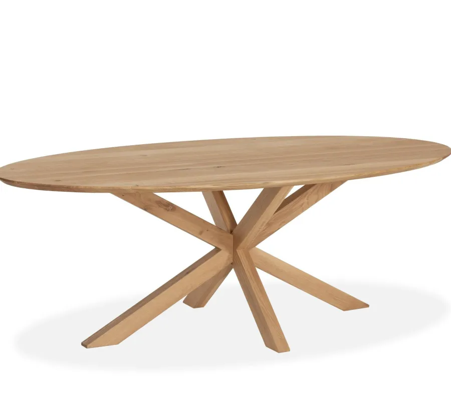 WoonMax Eettafel Nottingham eiken Ovaal - 5 afmetingen - Diverse kleuren Best