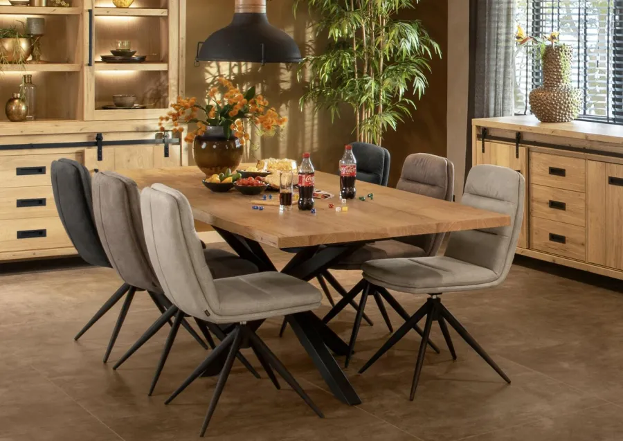 WoonMax Eettafel rechthoekig Novac - 4 afmetingen - Diverse kleuren Outlet