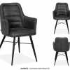 WoonMax Eettafel stoel Asher - Poot 3 - Chicago Antraciet - Showroommodel Outlet