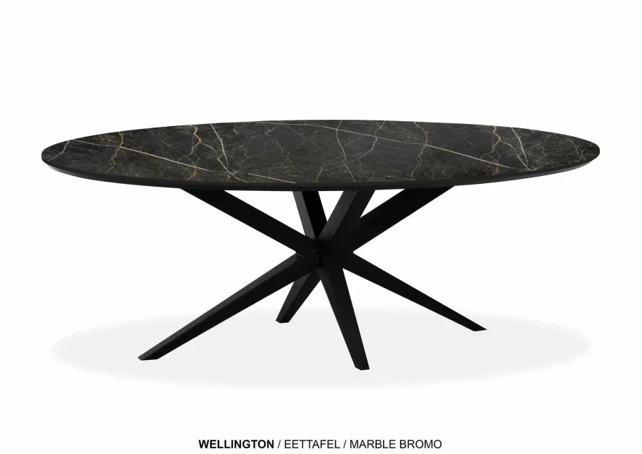 WoonMax Eettafel Wellington Ovaal Lamulux - Diverse kleuren en afmetingen Outlet