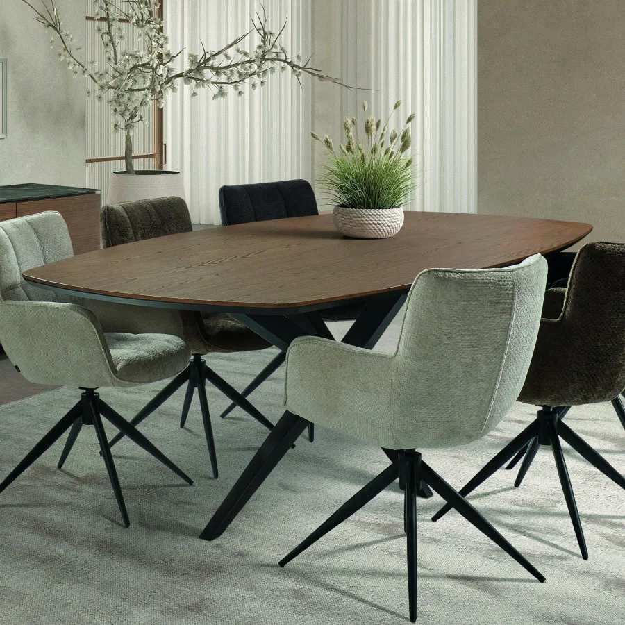 WoonMax Eettafel Wellington Deens Ovaal Lamulux - Diverse kleuren en afmetingen Best