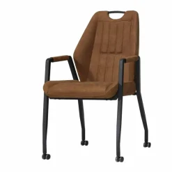 WoonMax Eettafelstoel Axa - cognac, antraciet, taupe en mosgroen Discount