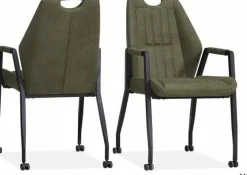 WoonMax Eettafelstoel Axa - cognac, antraciet, taupe en mosgroen Discount