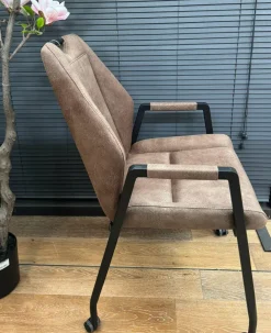 WoonMax Eettafelstoel Axa - cognac, antraciet, taupe en mosgroen Discount