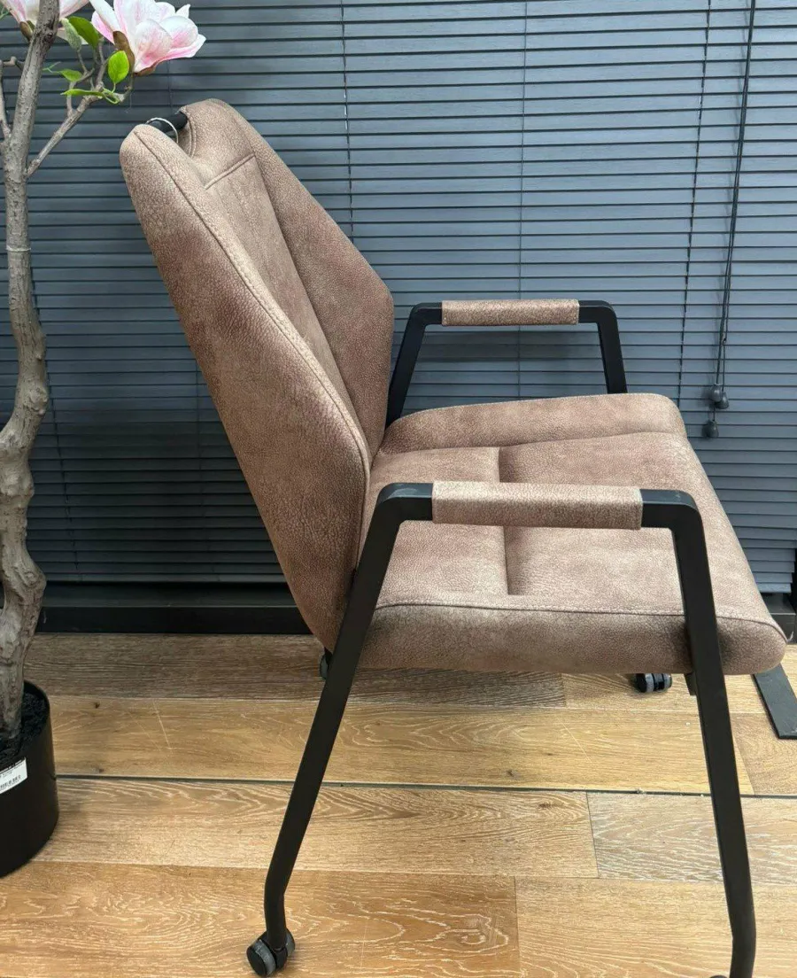 WoonMax Eettafelstoel Axa - cognac, antraciet, taupe en mosgroen Discount
