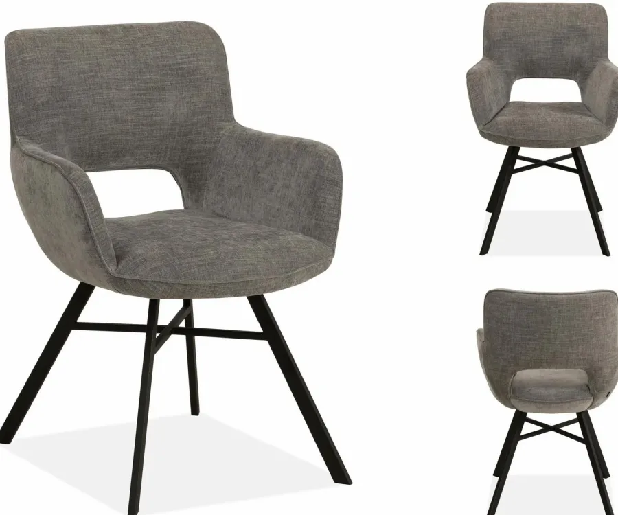 WoonMax Eettafelstoel Mercury Miami - Ash, Zwart of Toffee Outlet
