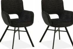 WoonMax Eettafelstoel Mercury Miami - Ash, Zwart of Toffee Outlet