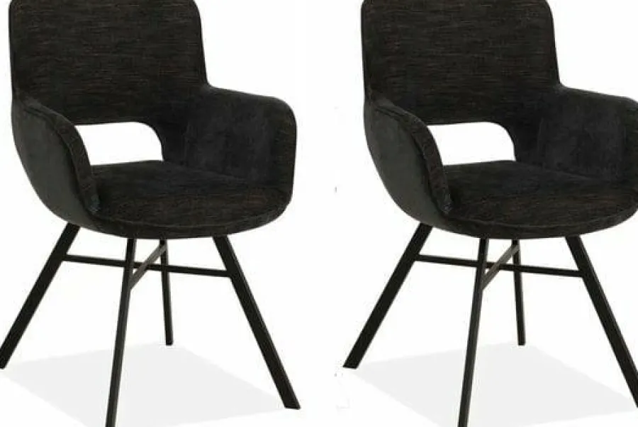 WoonMax Eettafelstoel Mercury Miami - Ash, Zwart of Toffee Outlet