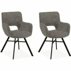 WoonMax Eettafelstoel Mercury Miami - Ash, Zwart of Toffee Outlet