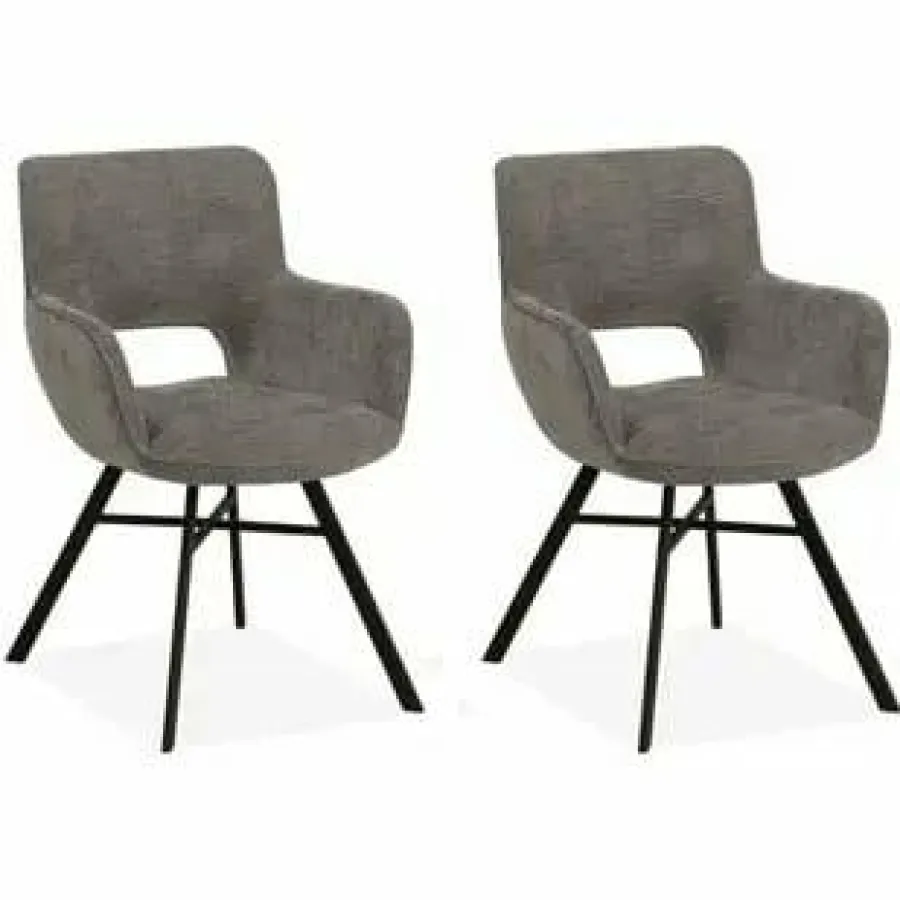 WoonMax Eettafelstoel Mercury Miami - Ash, Zwart of Toffee Outlet