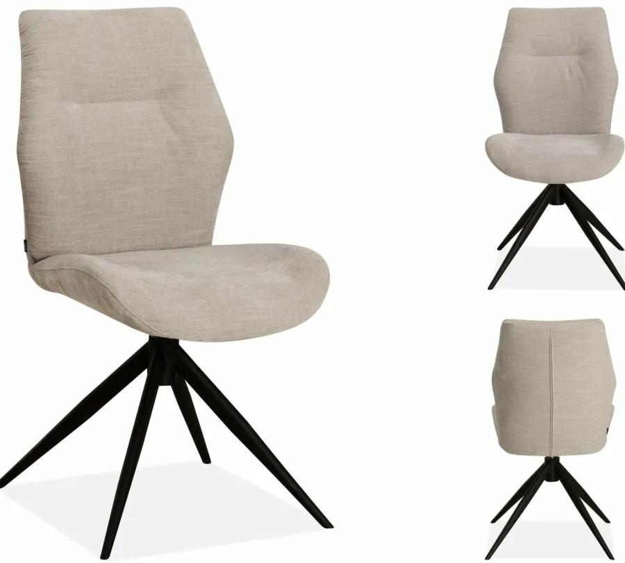 WoonMax Eettafelstoel Palmas Miami - Ash, Zwart of Toffee New