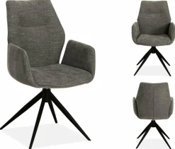 WoonMax Eettafelstoel Puebla Miami - Ash, Zwart of Toffee Outlet