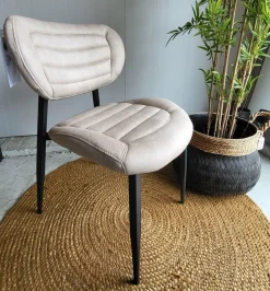 WoonMax Eettafelstoel Rikki Zorro - Antraciet, Sand of Taupe