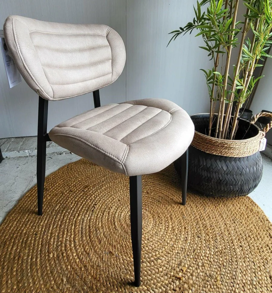 WoonMax Eettafelstoel Rikki Zorro - Antraciet, Sand of Taupe