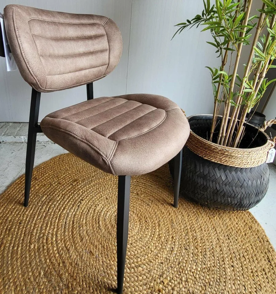 WoonMax Eettafelstoel Rikki Zorro - Antraciet, Sand of Taupe