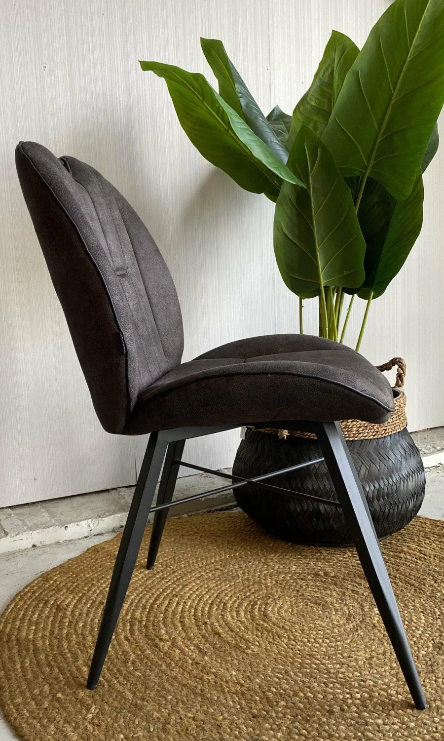 WoonMax Eettafelstoel Shelton - cognac, antraciet, zand en mosgroen Outlet