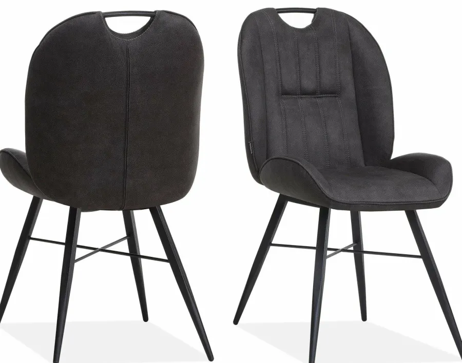 WoonMax Eettafelstoel Shelton - cognac, antraciet, zand en mosgroen Outlet