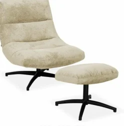 WoonMax Fauteuil + Hocker Foxton - 4 kleuren Movie Sale