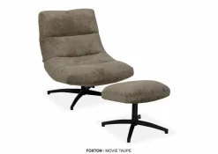 WoonMax Fauteuil + Hocker Foxton - 4 kleuren Movie Sale