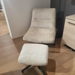 WoonMax Fauteuil + Hocker Foxton - 4 kleuren Movie Sale