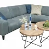 WoonMax Hoekbank Nashville A2 2.5 zits met ottomane Cuba Thyme - Showroommodel New