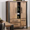 WoonMax Kinga Barkast 3 dr/2 la4 open Lamulux Old Teak Discount