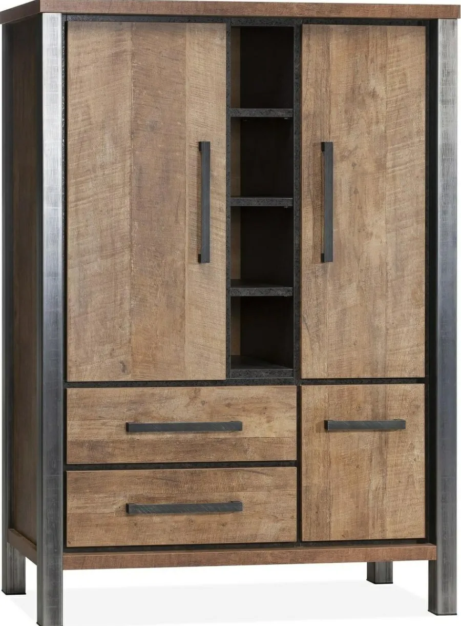 WoonMax Kinga Barkast 3 dr/2 la4 open Lamulux Old Teak Discount