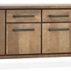 WoonMax Kinga dressoir 4 deurs/2 laden Lamulux Old Teak Online