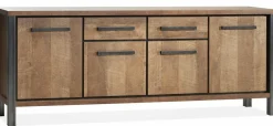 WoonMax Kinga dressoir 4 deurs/2 laden Lamulux Old Teak Online
