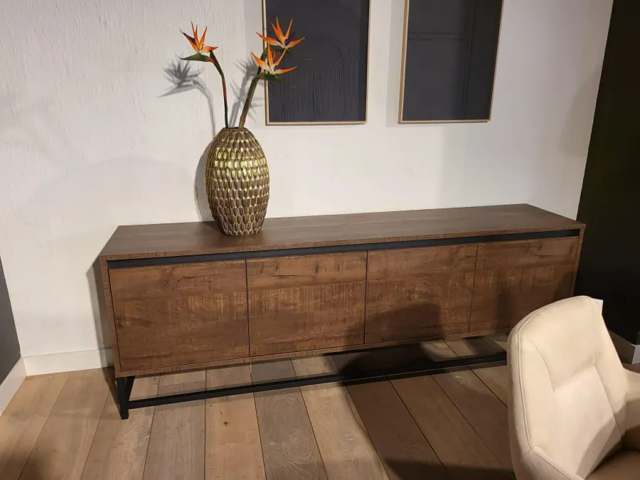 WoonMax Milltown TV meubel 4 deurs Dark Mango - 218 cm Sale