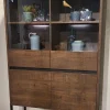 WoonMax Milltown Vitrinekast met 2 glazen deuren - 116 cm New