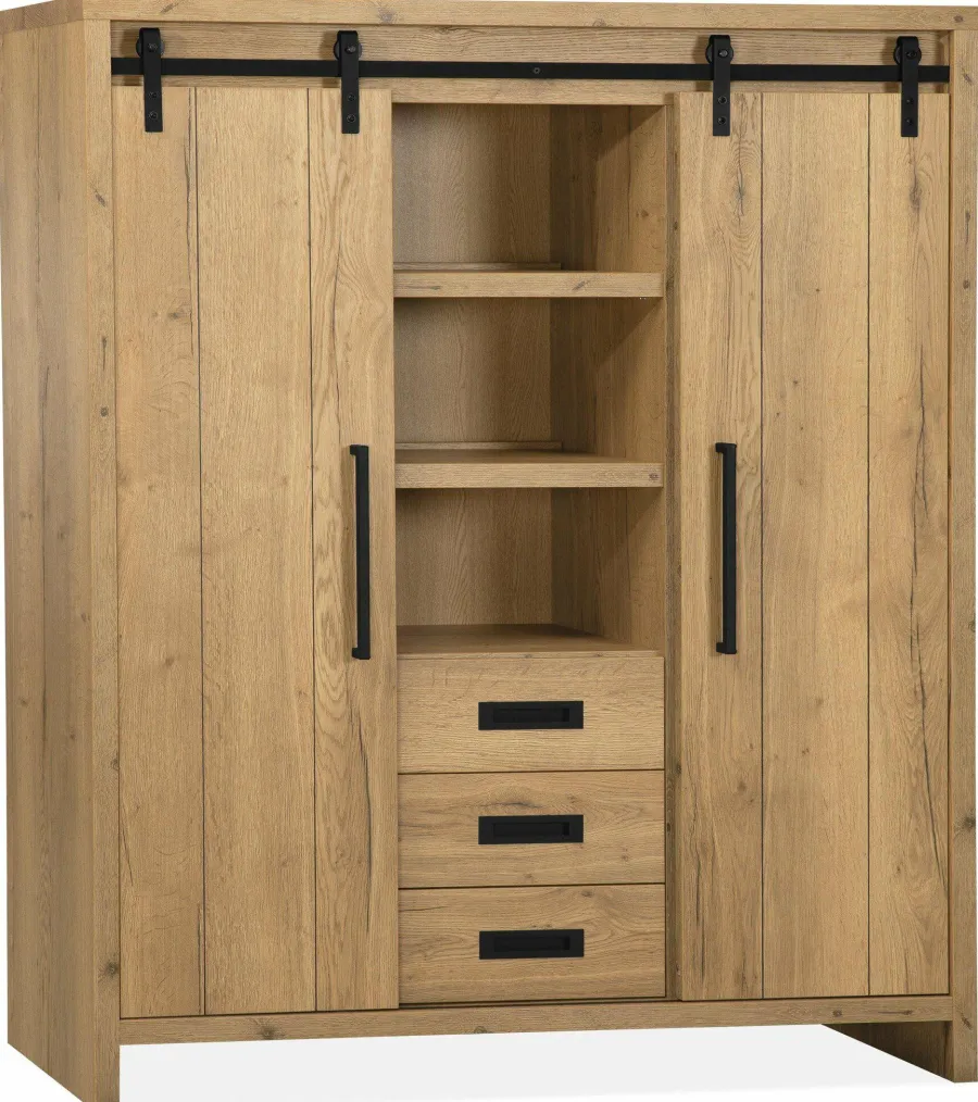 WoonMax Opbergkast Cottage Natur 135 cm - Showroommodel Best