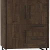 WoonMax Rimini barkast 3 deurs - 2 lades Lamulux Dark mango New
