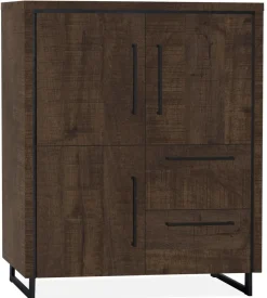 WoonMax Rimini barkast 3 deurs - 2 lades Lamulux Dark mango New