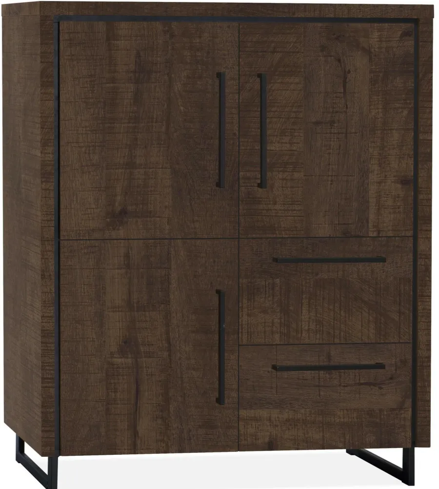 WoonMax Rimini barkast 3 deurs - 2 lades Lamulux Dark mango New