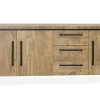 WoonMax Rimini dressoir 3 deurs - 3 lades Lamulux mango 225 cm Clearance