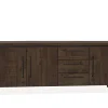 WoonMax Rimini dressoir 3 deurs Darkmango - 3 lades Lamulux mango 225 cm Hot