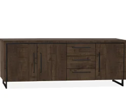 WoonMax Rimini dressoir 3 deurs Darkmango - 3 lades Lamulux mango 225 cm Hot
