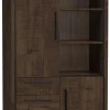 WoonMax Rimini opbergkast 2 deurs - 3 lades Lamulux Dark mango Clearance