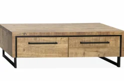 WoonMax Rimini Salontafel 2 lades Lamulux mango Best
