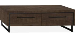 WoonMax Rimini Salontafel 2 lades Lamulux Dark mango Hot
