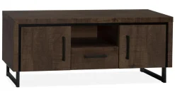 WoonMax Rimini TV meubel 2 deurs - 1 lade Lamulux Dark mango 130 cm New