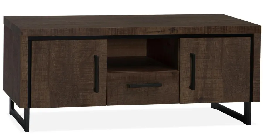 WoonMax Rimini TV meubel 2 deurs - 1 lade Lamulux Dark mango 130 cm New