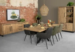 WoonMax Rimini Vitrinekast 4 deurs Lamulux mango Hot