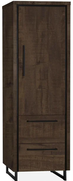 WoonMax Rimini Wandkast 1 deur en 2 lades Lamulux Dark mango Outlet
