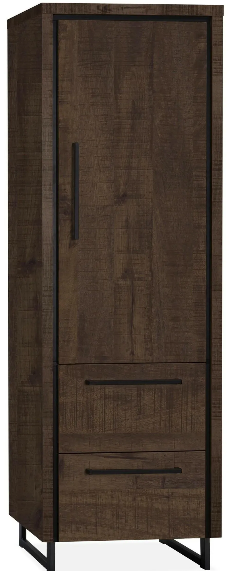 WoonMax Rimini Wandkast 1 deur en 2 lades Lamulux Dark mango Outlet