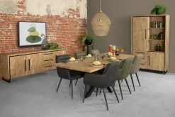WoonMax Rimini Wandkast 1 deur en 2 lades Lamulux mango Discount