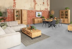 WoonMax Rimini Wandkast 1 deur en 2 lades Lamulux mango Discount
